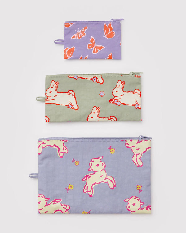 BAGGU Flat Pouch Set - Recycled - Plastic Freedom