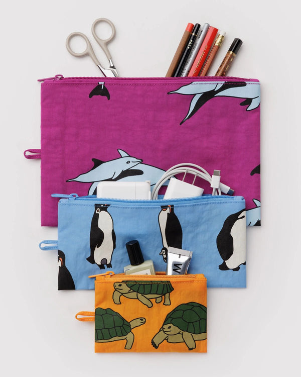 BAGGU Flat Pouch Set - Recycled - Plastic Freedom