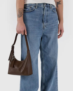 BAGGU Mini Shoulder Bag - Recycled Leather - Plastic Freedom