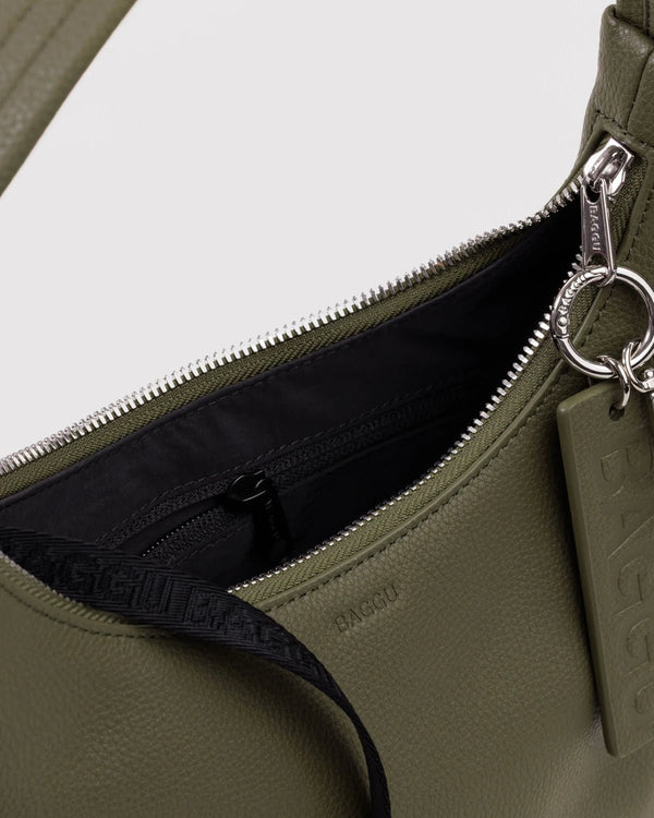 BAGGU Mini Shoulder Bag - Recycled Leather - Plastic Freedom