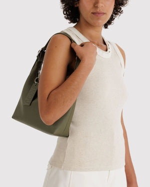 BAGGU Mini Shoulder Bag - Recycled Leather - Plastic Freedom