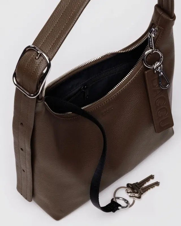 BAGGU Mini Shoulder Bag - Recycled Leather - Plastic Freedom