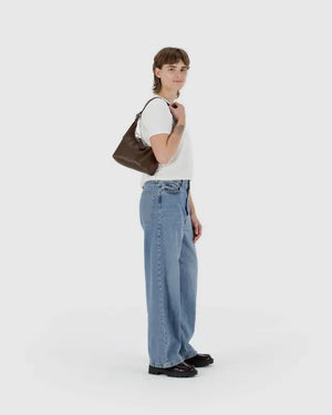BAGGU Mini Shoulder Bag - Recycled Leather - Plastic Freedom