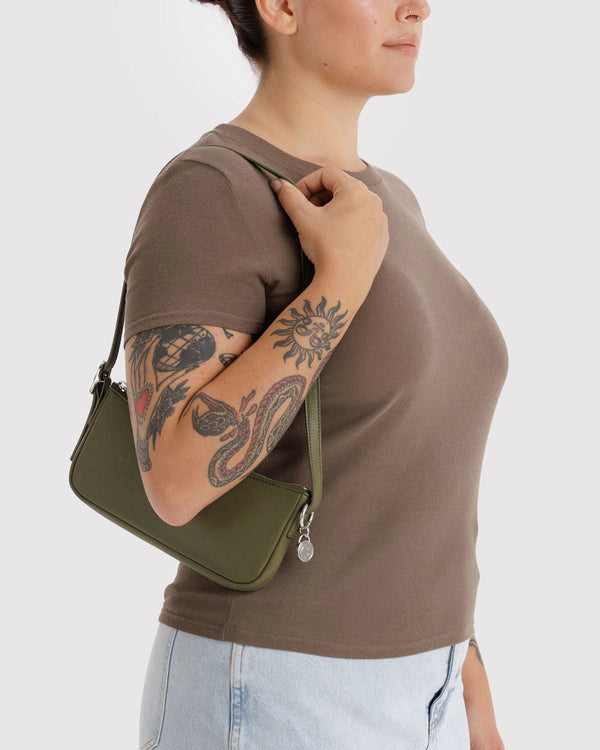 BAGGU Pochette Bag - Recycled Leather - Plastic Freedom