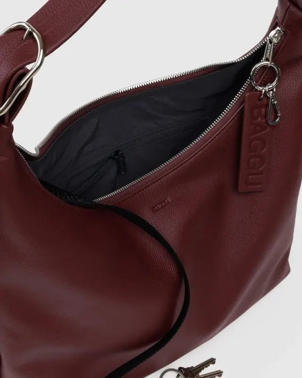 BAGGU Shoulder Bag - Recycled Leather - Plastic Freedom