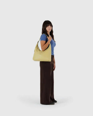 BAGGU Shoulder Bag - Recycled Leather - Plastic Freedom