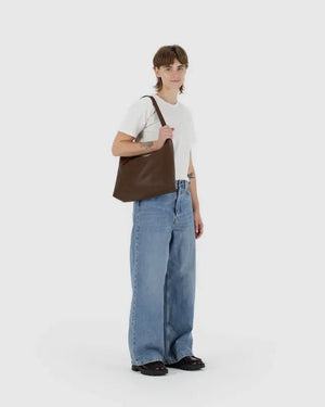 BAGGU Shoulder Bag - Recycled Leather - Plastic Freedom