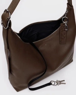 BAGGU Shoulder Bag - Recycled Leather - Plastic Freedom