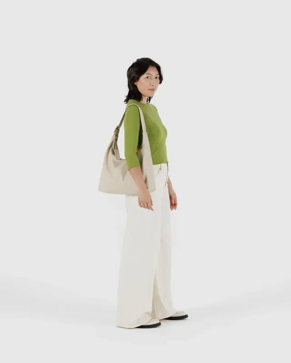 BAGGU Shoulder Bag - Recycled Leather - Plastic Freedom