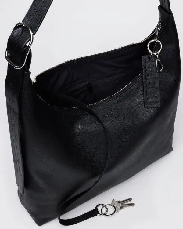 BAGGU Shoulder Bag - Recycled Leather - Plastic Freedom
