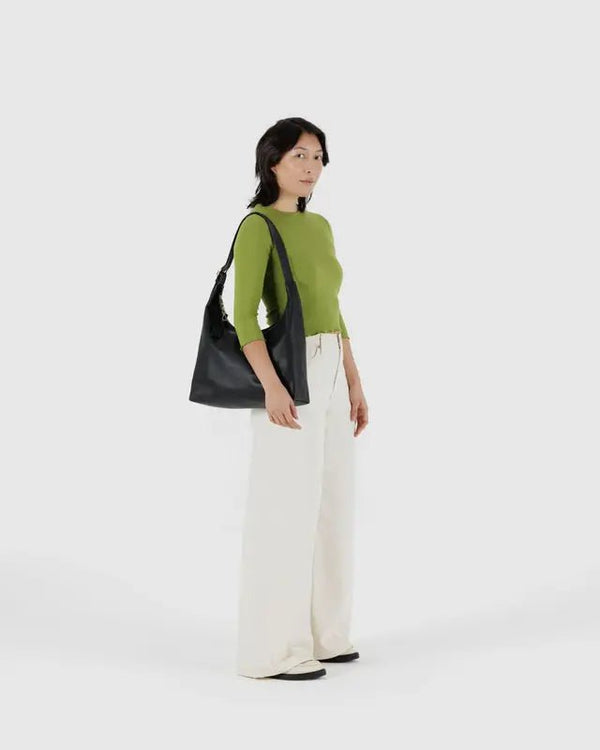 BAGGU Shoulder Bag - Recycled Leather - Plastic Freedom