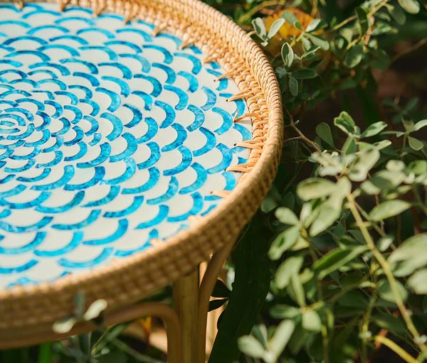 Bam & Bloom Rattan Side Table - Brighton - Plastic Freedom