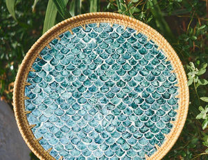 Bam & Bloom Rattan Side Table - Carbis - Plastic Freedom