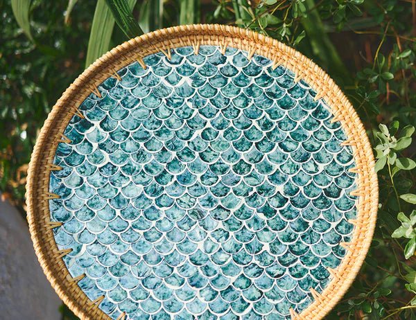Bam & Bloom Rattan Side Table - Carbis - Plastic Freedom