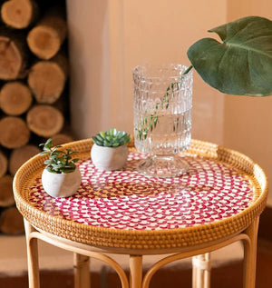 Bam & Bloom Rattan Side Table - Karoo - Plastic Freedom