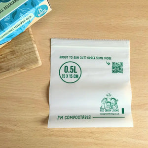 Eco Green Living Home Compostable Resealable Bags