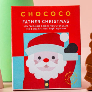 Chococo 47% Colombia Milk Chocolate Father Christmas - Plastic Free