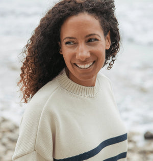 Rapanui Offshore Organic Cotton Oversized Striped Knitted Jumper