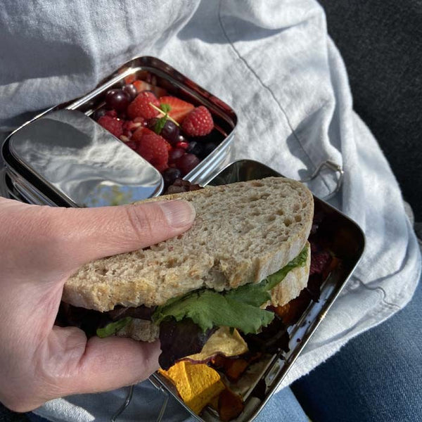 A Slice Of Green Two Tier Lunchbox with Mini Container