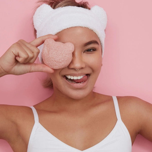 Bear Beauty Bear Buff Cherry Infused Konjac Sponge - Plastic Freedom