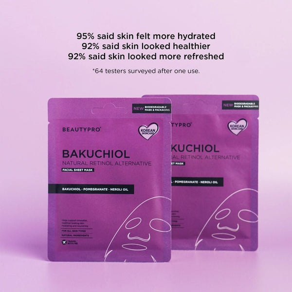 BEAUTYPRO 100% Compostable Sheet Face Mask - Bakuchiol - Plastic Freedom