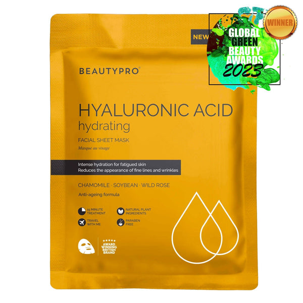 BEAUTYPRO 100% Compostable Sheet Face Mask - Hyaluronic Acid Hydrating Sheet Mask - Plastic Freedom
