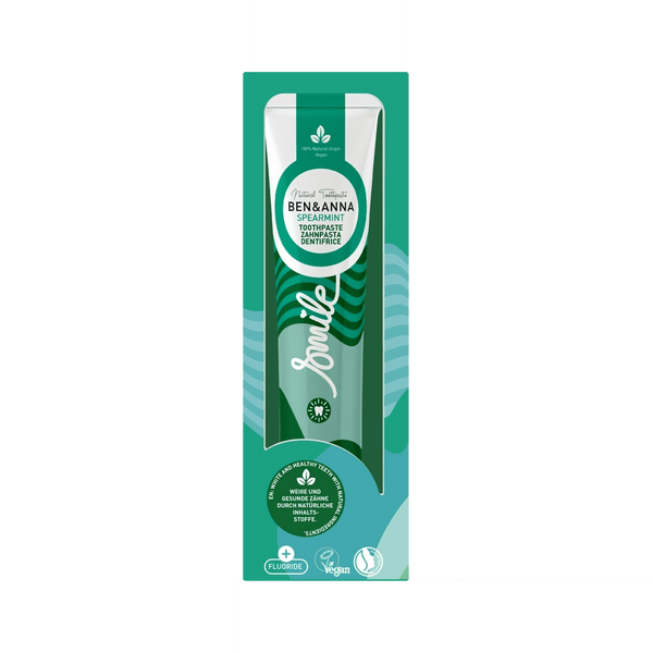 Ben & Anna Toothpaste Tube 75ml with Fluoride - Spearmint - Plastic Freedom