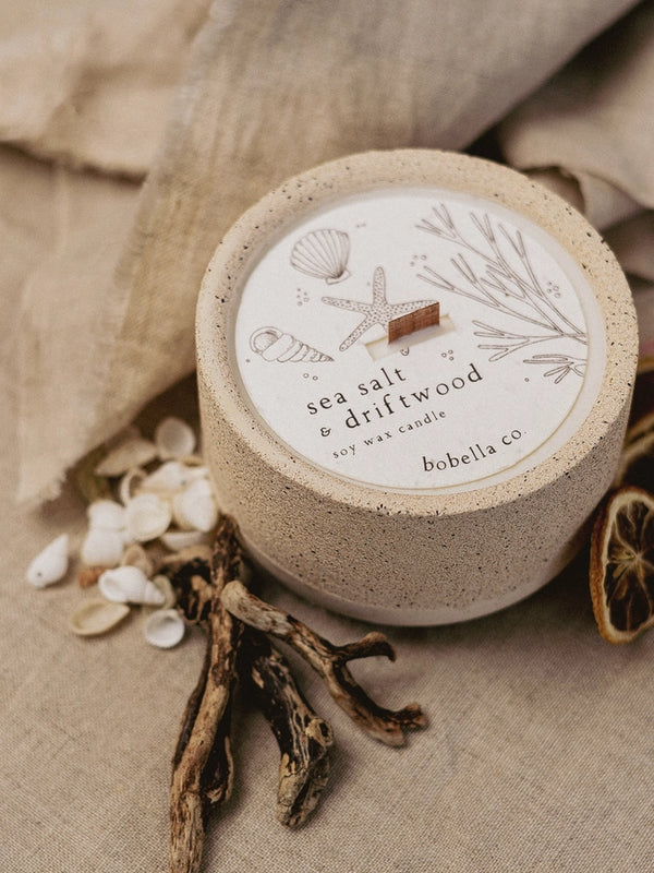 Bobella Co Refillable Vegan Stoneware Candle with Plantable Dust Cover