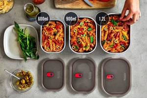 Black + Blum Stainless Steel Microwave-Safe & Leak Proof Lunch Box Set - Plastic Freedom