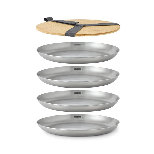 Black+Blum Stainless Steel Plate Set - Plastic Freedom
