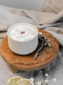 Bobella Co Refillable Vegan Stoneware Candle with Plantable Dust Cover - Plastic Freedom