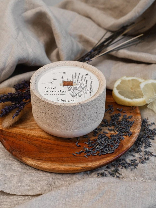 Bobella Co Refillable Vegan Stoneware Candle with Plantable Dust Cover - Plastic Freedom