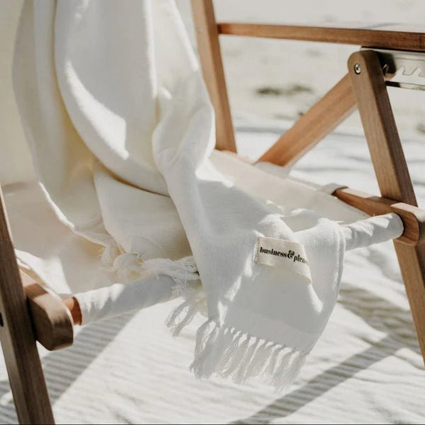 Business & Pleasure Holiday Beach Towel - 100% Cotton - Plastic Freedom