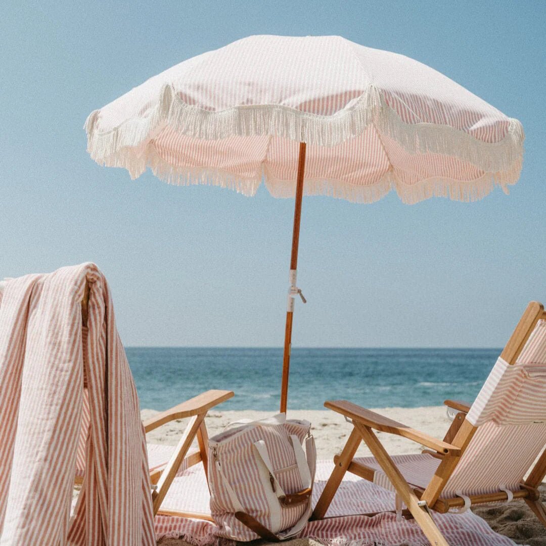 Business & Pleasure Holiday Premium Beach Umbrella - Plastic Freedom