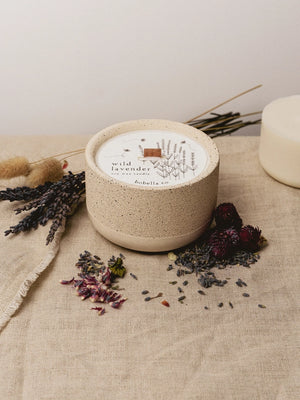 Bobella Co Refillable Vegan Stoneware Candle with Plantable Dust Cover