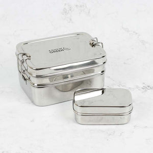 A Slice Of Green Two Tier Lunchbox with Mini Container
