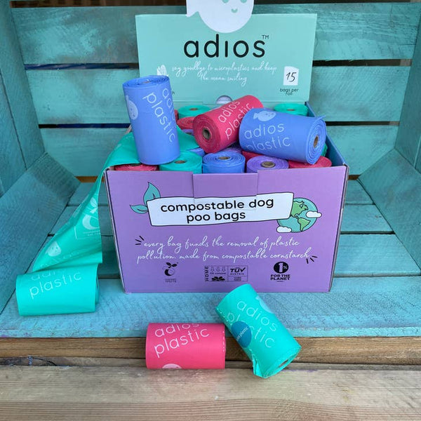 Adios Plastic Compostable Poo Bags - Bulk Buy