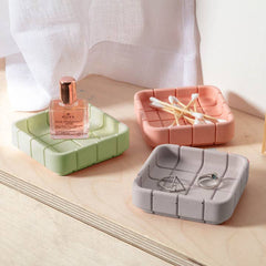 Block Design Handmade Eco Friendly Jesmonite Tile Square Dish