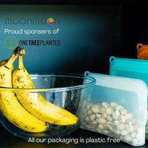 Moonmoon Reusable Silicone Food Storage Bags Small - x2 Pack