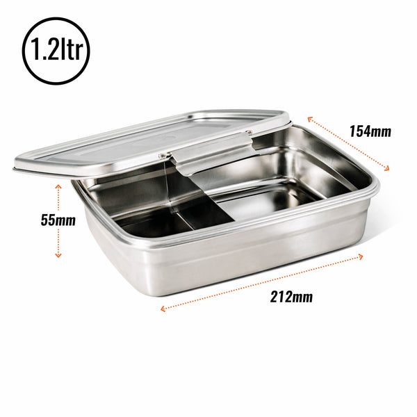 Elephant Box Clip & Seal Leakproof Stainless Steel Lunchbox - Medium
