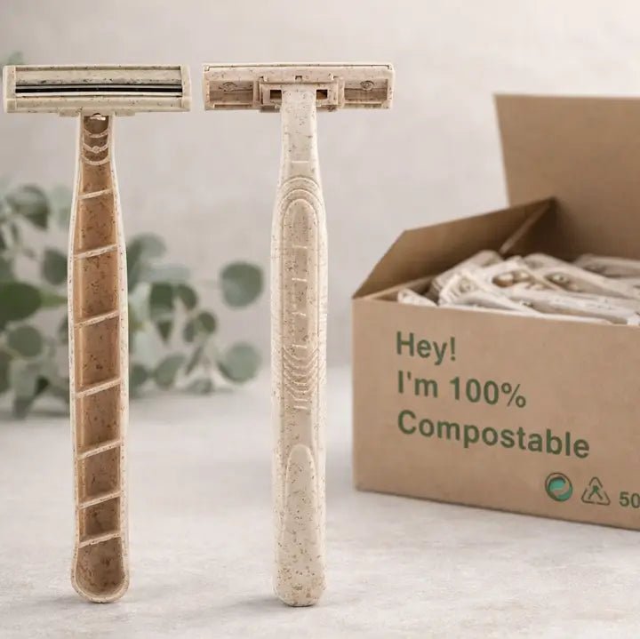 Conscious Generation Compostable Disposable Shaving Razors - x50 Pack - Plastic Freedom