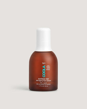 Coola Organic Sunless Tan Anti-Aging Face Serum - Glass Bottle - Plastic Freedom
