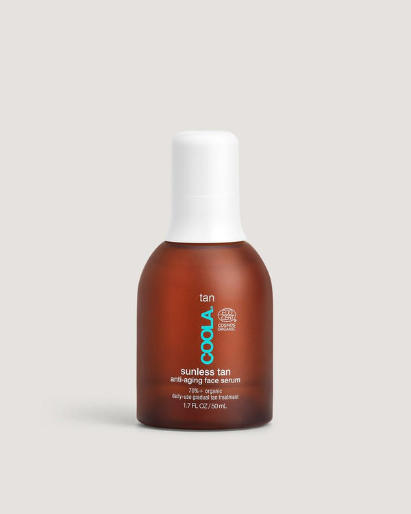 Coola Organic Sunless Tan Anti-Aging Face Serum - Glass Bottle - Plastic Freedom