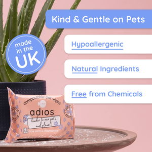 Adios Plastic Compostable 100% Compostable Pet Wet Wipes