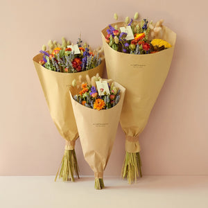 Wildflowers by Floriette Dried Flower Bouquet 50cm - Orange