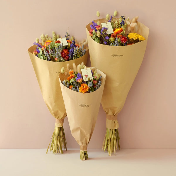 Wildflowers by Floriette Dried Flower Bouquet 50cm - Orange