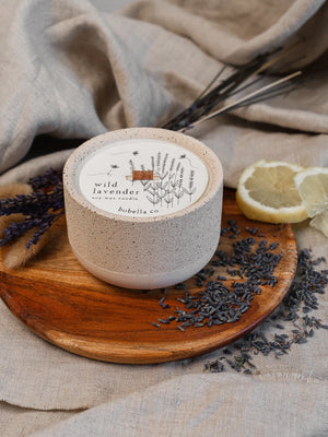 Bobella Co Refillable Vegan Stoneware Candle with Plantable Dust Cover