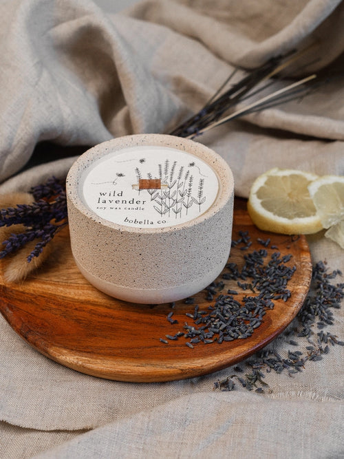 Bobella Co Refillable Vegan Stoneware Candle with Plantable Dust Cover