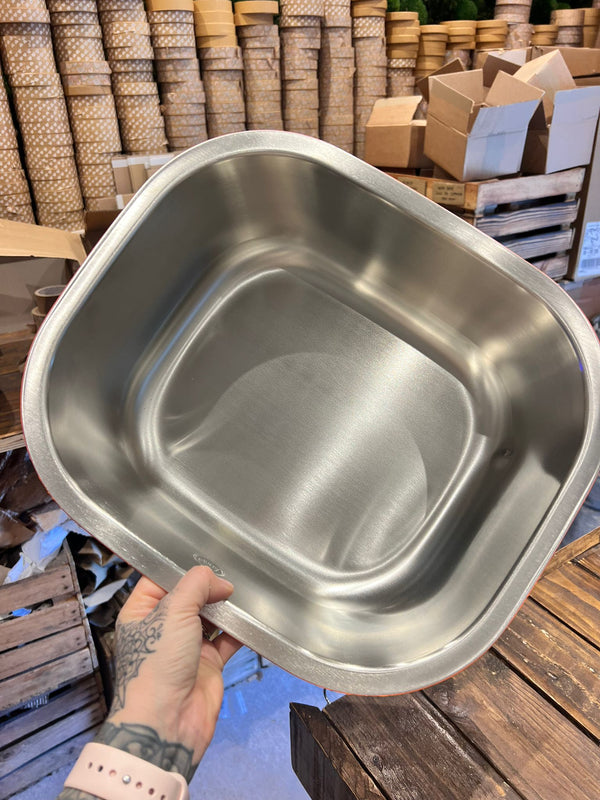 DAMAGED Elephant Box Stainless Steel Washing Up Bowl - Plastic Freedom