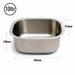 DAMAGED Elephant Box Stainless Steel Washing Up Bowl - Plastic Freedom